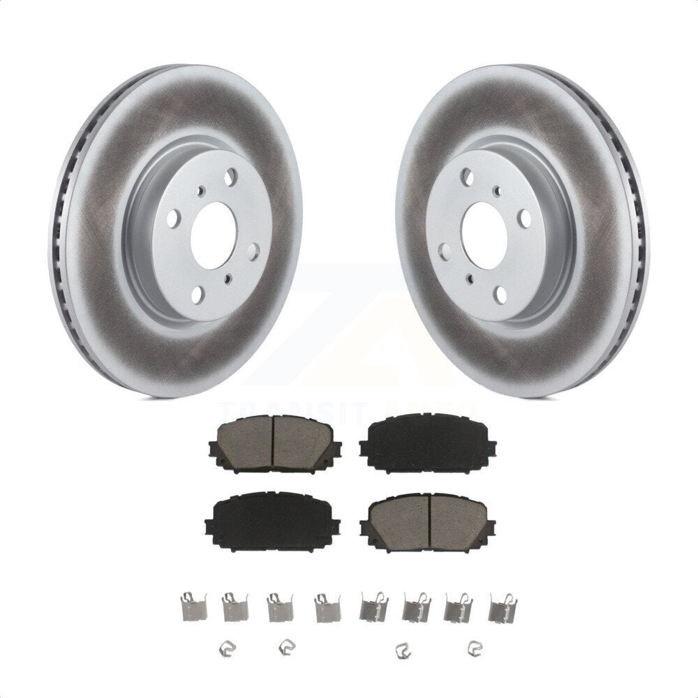 Front Coated Disc Brake Rotors And Ceramic Pads Kit For Toyota Yaris KGC-100550 by Transit Auto