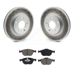 Front Coated Disc Brake Rotors And Ceramic Pads Kit For 2010-2013 Ford Connect KGC-100565