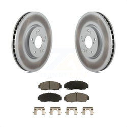 Front Coated Disc Brake Rotors And Ceramic Pads Kit For 2004-2005 Acura TL Automatic transmission KGC-100570