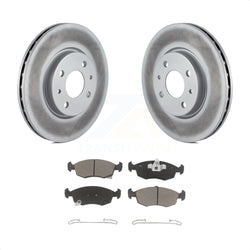Front Coated Disc Brake Rotors And Ceramic Pads Kit For Fiat 500 KGC-100573
