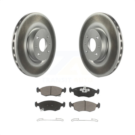 Front Coated Disc Brake Rotors And Ceramic Pads Kit For Fiat 500 KGC-100574 by Transit Auto