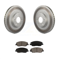 Front Coated Disc Brake Rotors And Ceramic Pads Kit For Hyundai Santa Fe XL KGC-100580