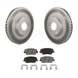 Front Coated Disc Brake Rotors And Ceramic Pads Kit For Hyundai Santa Fe Sport Kia Sorento KGC-100582