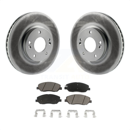 Front Coated Disc Brake Rotors And Ceramic Pads Kit For 2007-2009 Hyundai Santa Fe KGC-100589 by Transit Auto