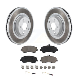 Front Coated Disc Brake Rotors And Ceramic Pads Kit For Mercedes-Benz GLK350 GLK250 KGC-100590