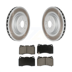 Front Coated Disc Brake Rotors And Ceramic Pads Kit For Hyundai Genesis Coupe KGC-100592