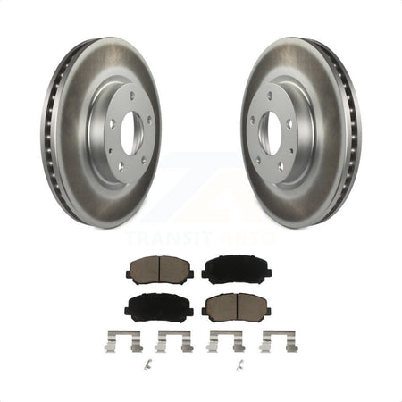 Front Coated Disc Brake Rotors And Ceramic Pads Kit For 2013-2015 Mazda CX-5 KGC-100595 by Transit Auto