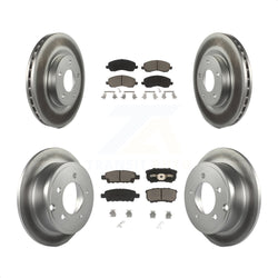 Front Rear Coated Disc Brake Rotors And Ceramic Pads Kit For Jeep Patriot Dodge Compass Caliber Chrysler Avenger Sebring 200 KGC-100630