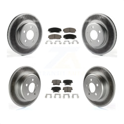 Front Rear Coated Disc Brake Rotors And Ceramic Pads Kit For Dodge Charger Chrysler 300 Challenger Magnum KGC-100640