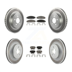 Front Rear Coated Disc Brake Rotors And Ceramic Pads Kit For Dodge Charger With Police Package KGC-100649