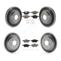 Front Rear Coated Disc Brake Rotors And Ceramic Pads Kit For Ford Focus KGC-100661