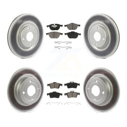 Front Rear Coated Disc Brake Rotors And Ceramic Pads Kit For Ford EcoSport KGC-100669