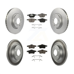 Front Rear Coated Disc Brake Rotors And Ceramic Pads Kit For 2006 Mazda 5 To 02 06 KGC-100671