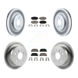 Front Rear Coated Disc Brake Rotors And Ceramic Pads Kit For Toyota Camry Lexus ES300 KGC-100678