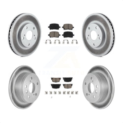 Front Rear Coated Disc Brake Rotors And Ceramic Pads Kit For Toyota Camry Lexus ES300 KGC-100680