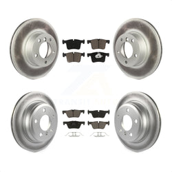 Front Rear Coated Disc Brake Rotors And Ceramic Pads Kit For BMW 328i xDrive 320i 330i 428i 430i Gran Coupe 328d GT KGC-100704