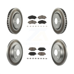 Front Rear Coated Disc Brake Rotors And Ceramic Pads Kit For Dodge Grand Caravan Chrysler Town & Country Journey Ram C/V Volkswagen Routan KGC-100712