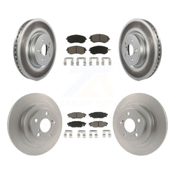Front Rear Coated Disc Brake Rotors And Ceramic Pads Kit For Subaru Legacy KGC-100716