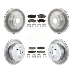 Front Rear Coated Disc Brake Rotors And Ceramic Pads Kit For Subaru Outback Legacy With 292mm Diameter Rotor KGC-100717