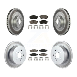 Front Rear Coated Disc Brake Rotors And Ceramic Pads Kit For 2005-2005 Subaru Outback Legacy KGC-100719