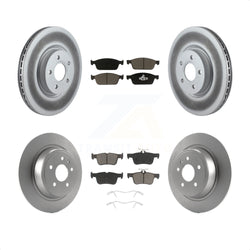 Front Rear Coated Disc Brake Rotors And Ceramic Pads Kit For Ford Escape Lincoln MKC KGC-100741
