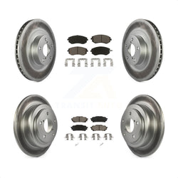 Front Rear Coated Disc Brake Rotors And Ceramic Pads Kit For Subaru Forester Impreza Saab 9-2X KGC-100750