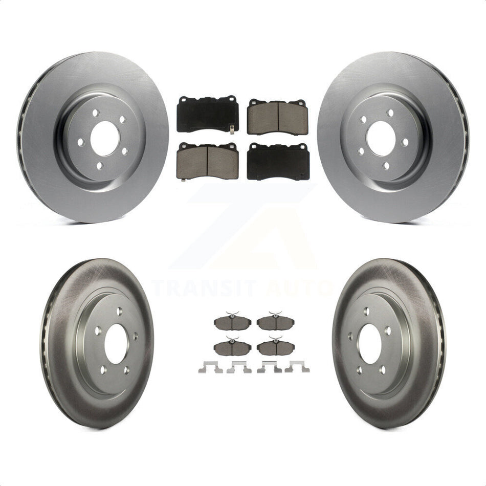 Front Rear Coated Disc Brake Rotors And Ceramic Pads Kit For Ford Mustang KGC-100754 by Transit Auto