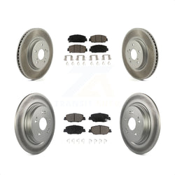Front Rear Coated Disc Brake Rotors And Ceramic Pads Kit For Honda CR-V KGC-100760
