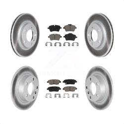 Front Rear Coated Disc Brake Rotors And Ceramic Pads Kit For Mini Cooper Countryman Paceman Base KGC-100765