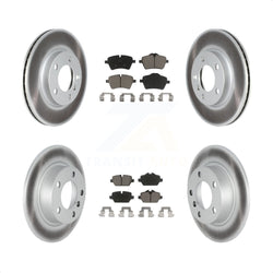Front Rear Coated Disc Brake Rotors And Ceramic Pads Kit For Mini Cooper Countryman Paceman KGC-100767