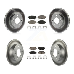 Front Rear Coated Disc Brake Rotors And Ceramic Pads Kit For Hyundai Elantra Kia Forte Veloster GT Forte5 Coupe Koup KGC-100772