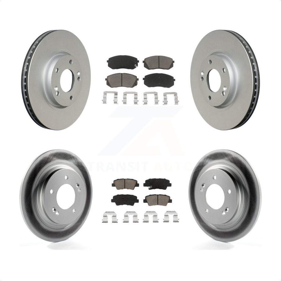 Front Rear Coated Disc Brake Rotors And Ceramic Pads Kit For Kia Soul EV KGC-100791 by Transit Auto