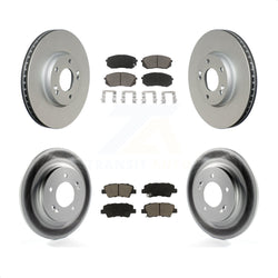 Front Rear Coated Disc Brake Rotors And Ceramic Pads Kit For 2016 Kia Soul EV From Chassis VIN #160921 KGC-100792