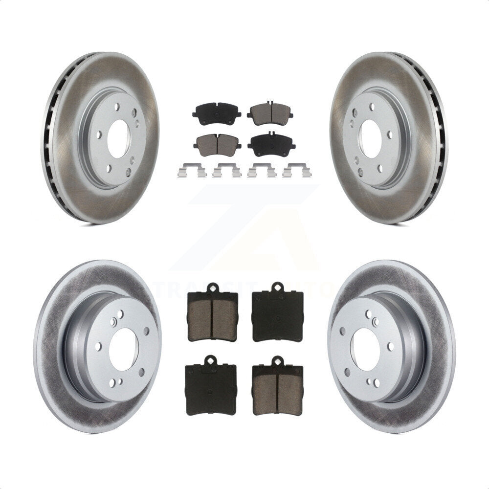 Front Rear Coated Disc Brake Rotors And Ceramic Pads Kit For Mercedes-Benz SLK280 SLK300 KGC-100814 by Transit Auto
