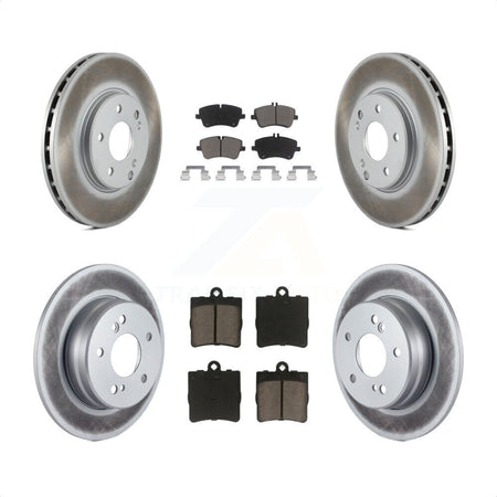 Front Rear Coated Disc Brake Rotors And Ceramic Pads Kit For Mercedes-Benz SLK280 SLK300 KGC-100814 by Transit Auto