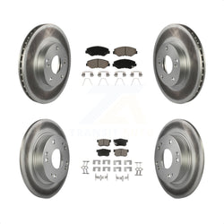 Front Rear Coated Disc Brake Rotors And Ceramic Pads Kit For Honda Civic Acura ILX KGC-100856