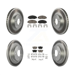 Front Rear Coated Disc Brake Rotors And Ceramic Pads Kit For Acura CSX KGC-100870