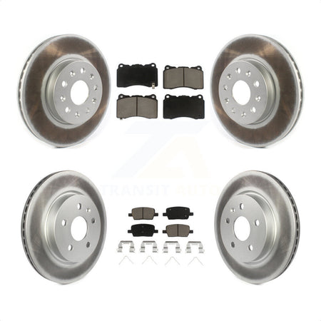 Front Rear Coated Disc Brake Rotors And Ceramic Pads Kit For Chevrolet Camaro KGC-100884 by Transit Auto