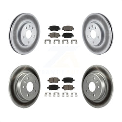 Front Rear Coated Disc Brake Rotors And Ceramic Pads Kit For Chevrolet Cruze Volt Bolt EV EUV KGC-100901