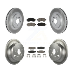 Front Rear Coated Disc Brake Rotors And Ceramic Pads Kit For Subaru Crosstrek Impreza KGC-100906