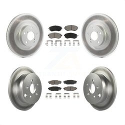 Front Rear Coated Disc Brake Rotors And Ceramic Pads Kit For Subaru Forester XV Crosstrek With 292mm Diameter Rotor KGC-100908