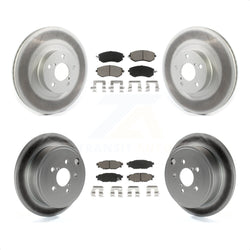 Front Rear Coated Disc Brake Rotors And Ceramic Pads Kit For Subaru Impreza Outback Forester Legacy KGC-100910