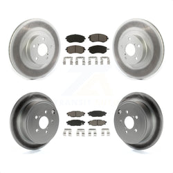 Front Rear Coated Disc Brake Rotors And Ceramic Pads Kit For Subaru Outback Forester Impreza Legacy KGC-100911