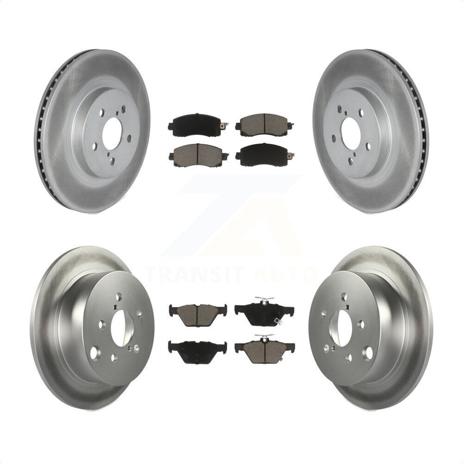 Front Rear Coated Disc Brake Rotors And Ceramic Pads Kit For Subaru Crosstrek KGC-100921 by Transit Auto