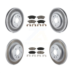 Front Rear Coated Disc Brake Rotors And Ceramic Pads Kit For Chevrolet Cruze Sonic Limited KGC-100943