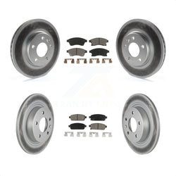 Front Rear Coated Disc Brake Rotors And Ceramic Pads Kit For Chevrolet Cruze Buick Verano Volt Orlando KGC-100944