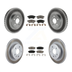 Front Rear Coated Disc Brake Rotors And Ceramic Pads Kit For Chevrolet Buick Encore Trax Sonic KGC-100945