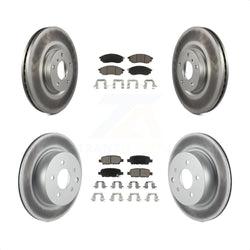 Front Rear Coated Disc Brake Rotors And Ceramic Pads Kit For INFINITI G37 G35 M35 Nissan 350Z EX35 370Z G25 M45 Q40 QX50 EX37 KGC-100948