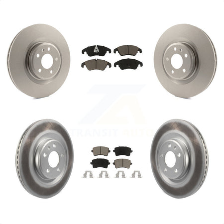 Front Rear Coated Disc Brake Rotors And Ceramic Pads Kit For Audi Q5 S5 KGC-100957 by Transit Auto