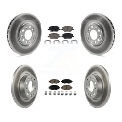 Front Rear Coated Disc Brake Rotors And Ceramic Pads Kit For Jeep Renegade Fiat 500X KGC-100971